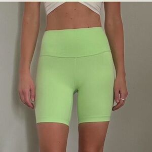 Aritzia TNA biker short in neon green